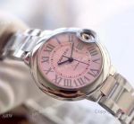 V6 Factory Ballon Bleu Cartier Stainless Steel Pink Face 28mm Watch W6920071